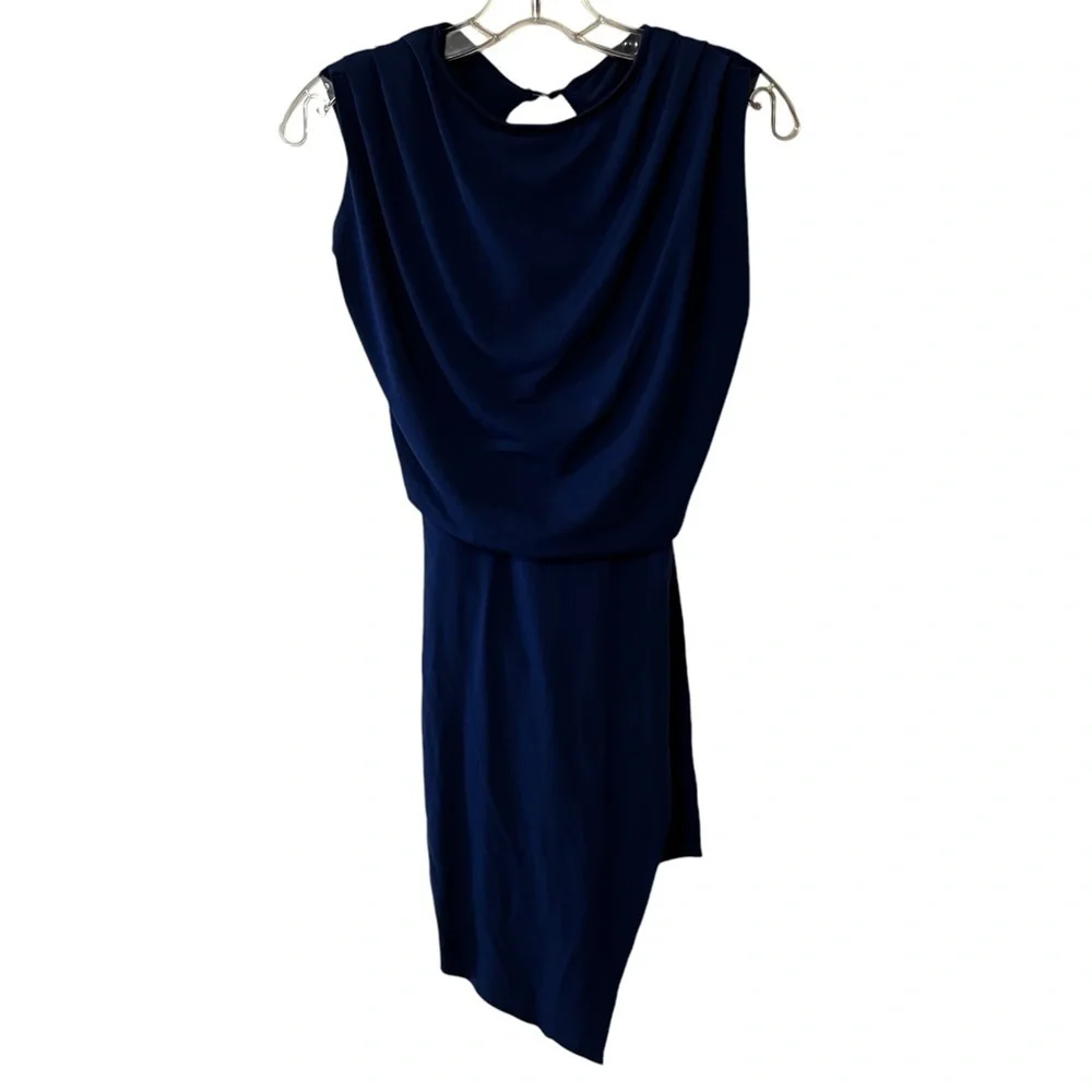 Balera draped Asymmetrical Dance Dress Blue Small Adult